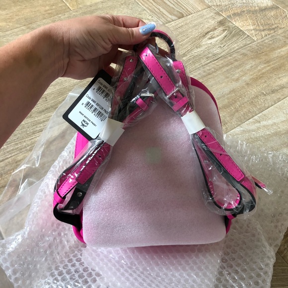 NWT MCM Studded Backpack Hot Pink - Picture 5 of 10